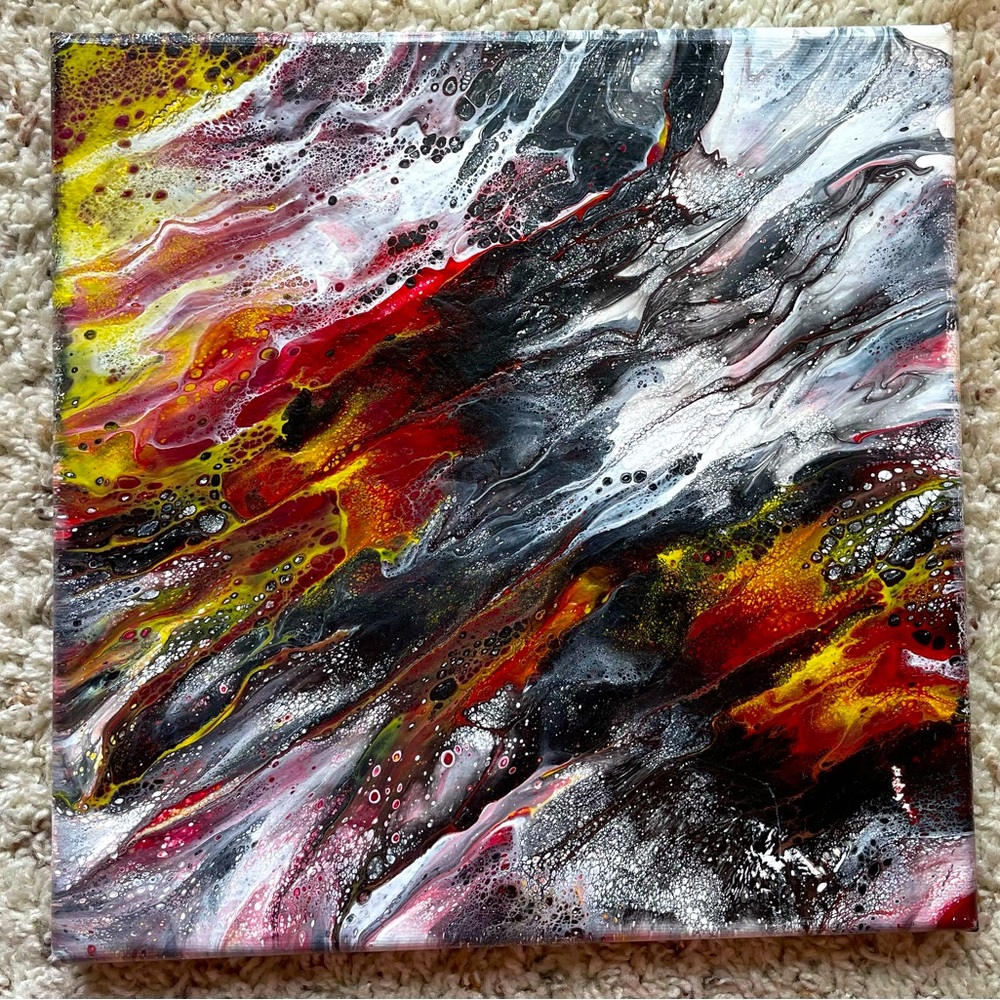 Abstract Fluid Art Pour Painting